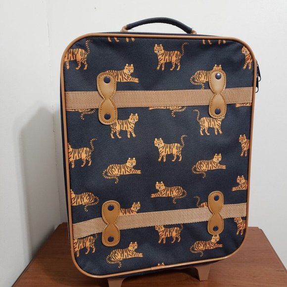 Blue and Tan Dog Print Backpack with Durable Fabric - Picture 3 of 12